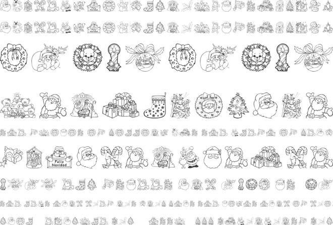 Christmas font preview