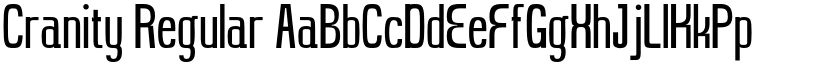 Cranity Regular font