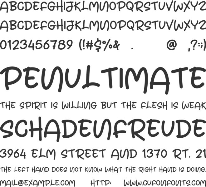 Sketchino font preview