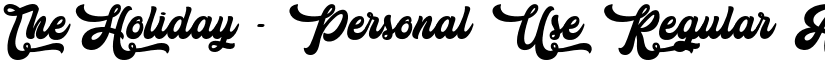 The Holiday - Personal Use Regular font