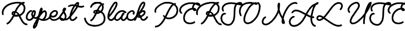 Ropest Black PERSONAL USE ONLY Regular font