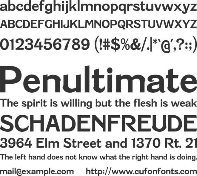 Caldstone font preview
