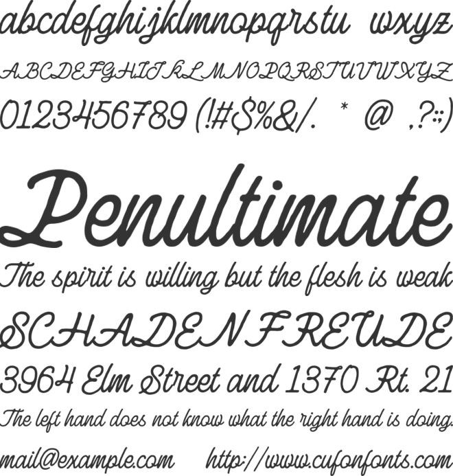 Herilego Sites font preview