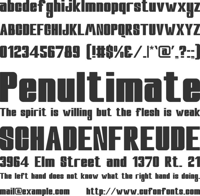 Rodeas font preview