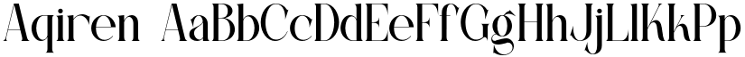 Aqiren font