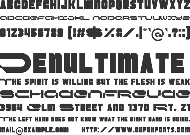 Cyrena font preview