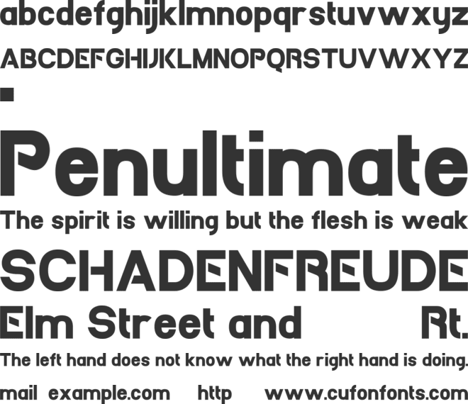 BIGASE font preview
