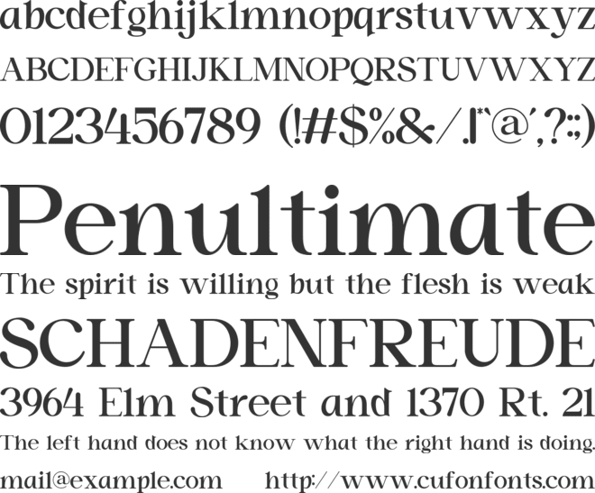 Serfia font preview