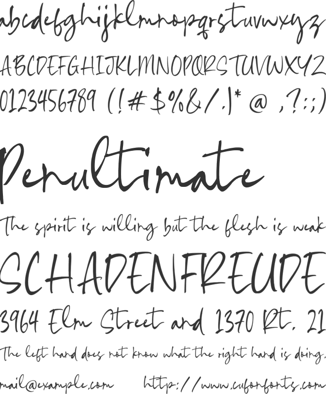 Barton Miles font preview