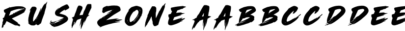 Rush Zone font download