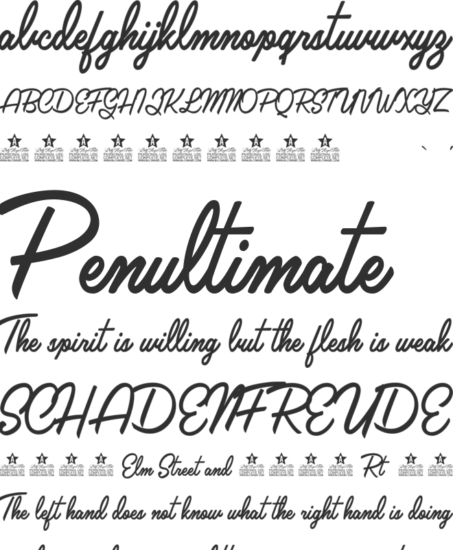 Claudia Personal Use font preview