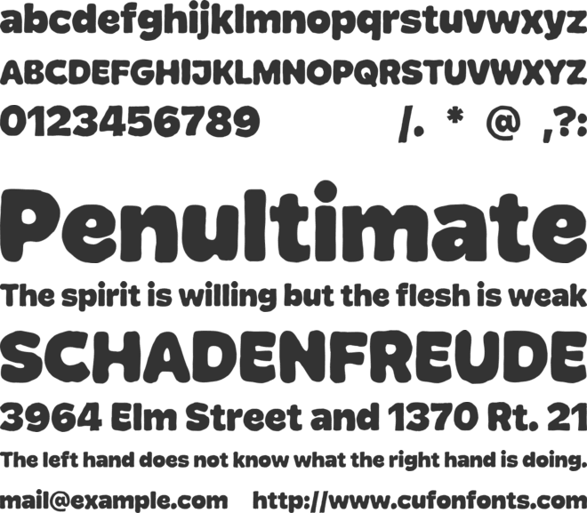 Blone font preview