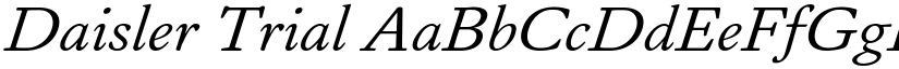 Daisler Trial font