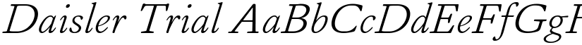 Daisler Trial font