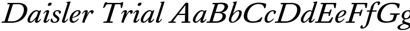 Daisler Trial font