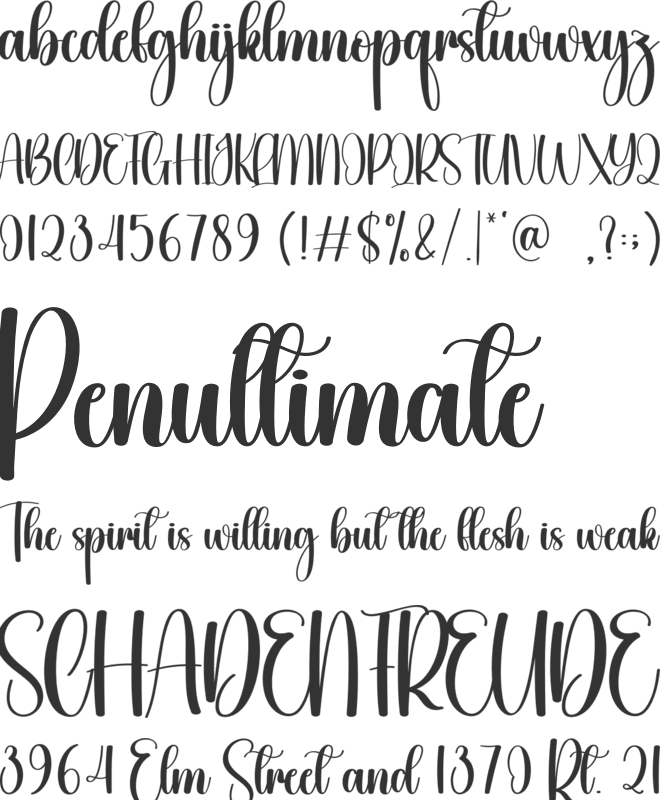 Cloudy font preview