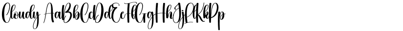 Cloudy font