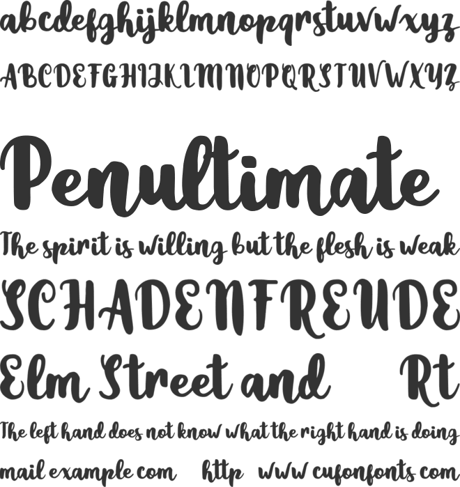 Sweety Lovely font preview