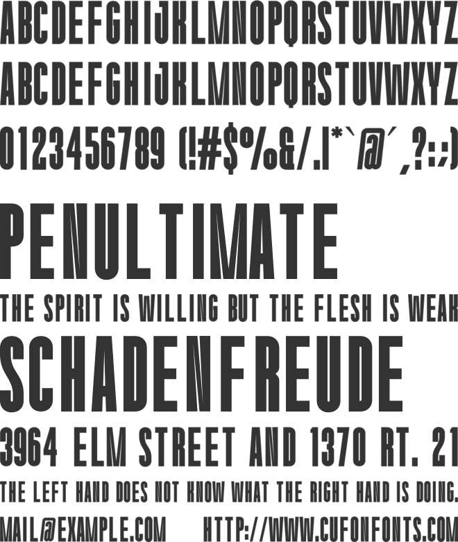 Maximo font preview