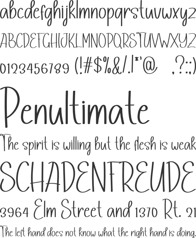 Crused Lemonade font preview