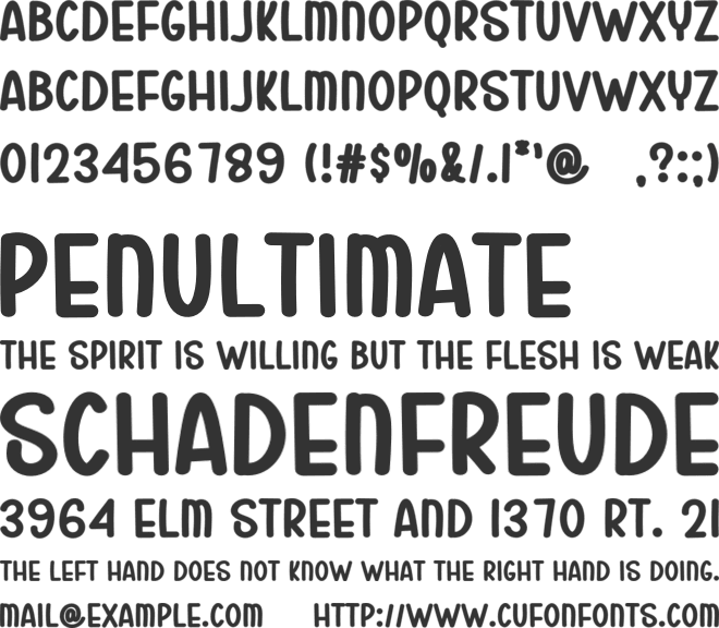 LOVELY ICE CREAM font preview