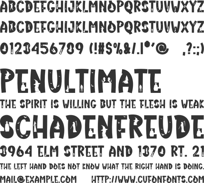 Horor Killer font preview