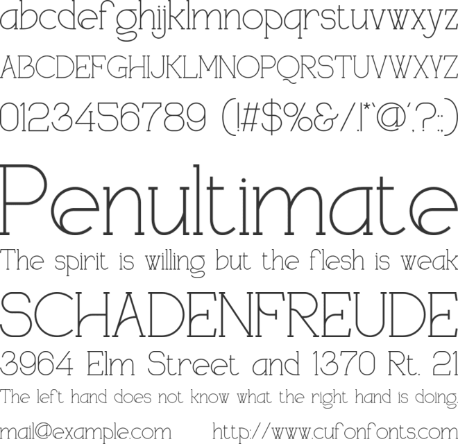 Aboren font preview