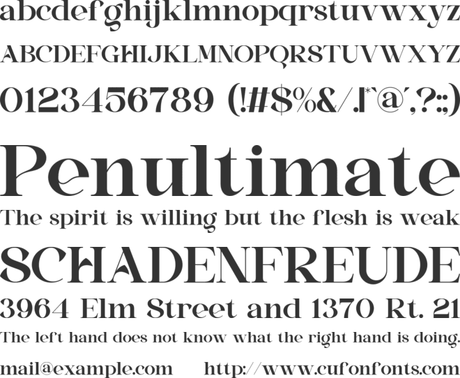 Bedisa font preview