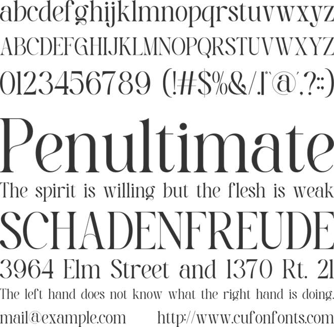 Bralef font preview