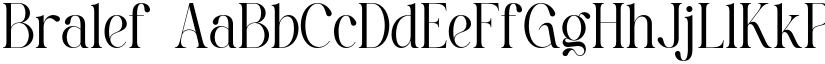 Bralef font