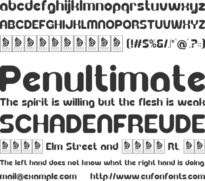 Pufilo Tropic font preview