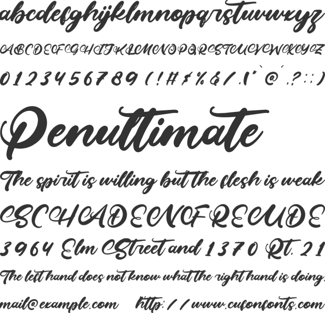 Tarkeni font preview