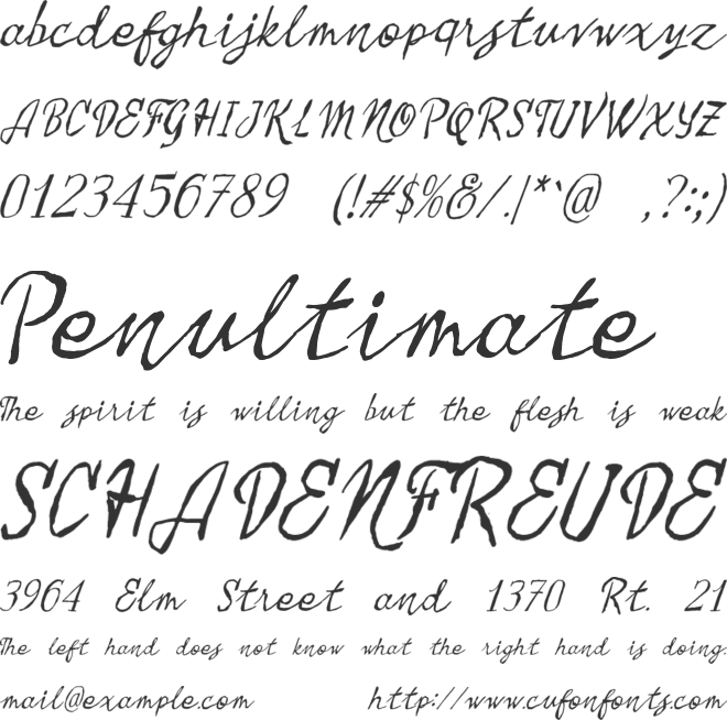 Locked Whisper font preview