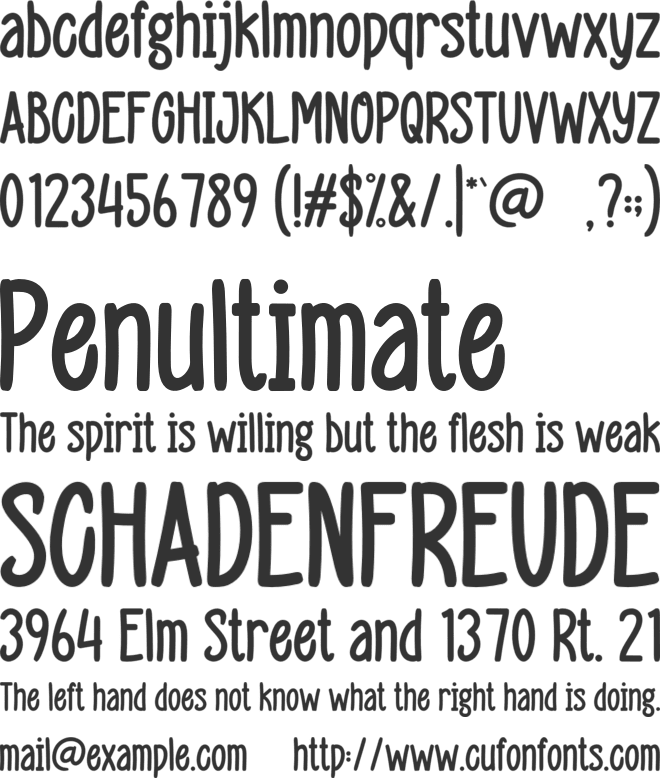 Hello Natal font preview