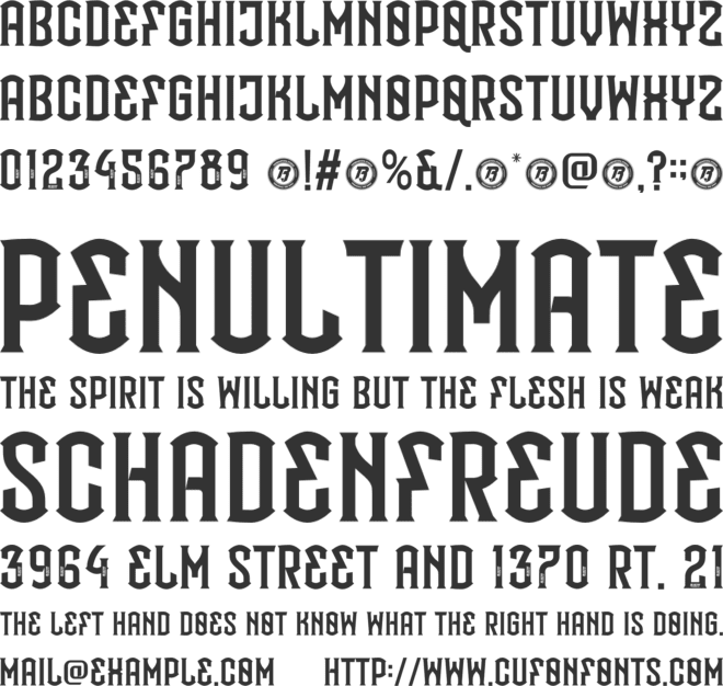 Fussball font preview