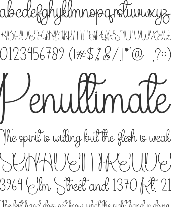 Moonlight font preview