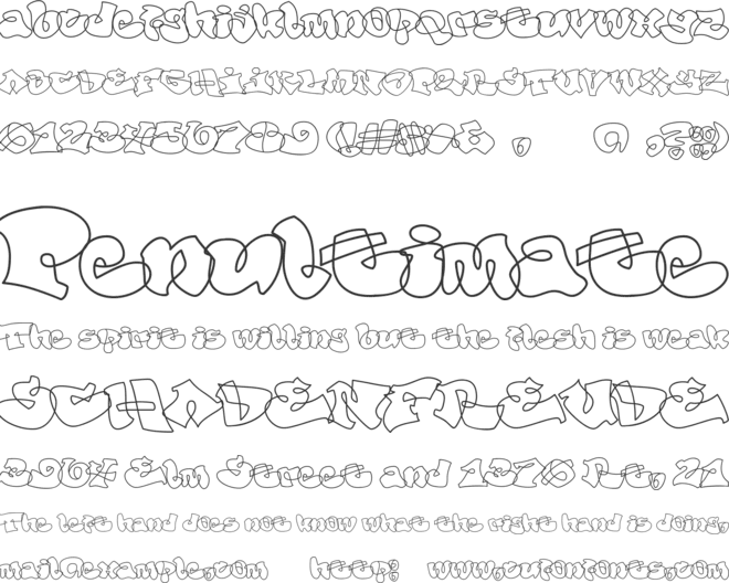 Outliner font preview