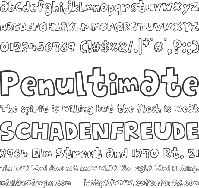 Saigon Melon Outline font preview