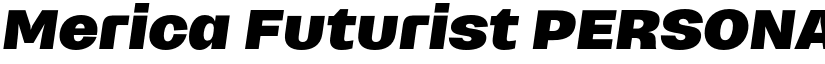 Merica Futurist PERSONAL USE font