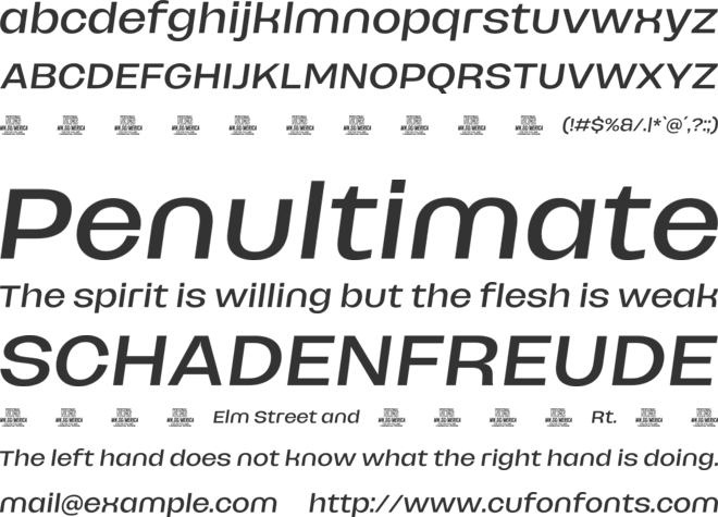 Merica Futurist PERSONAL USE font preview