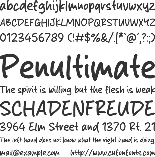 Hislife font preview