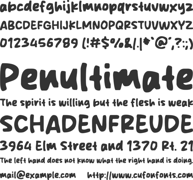 Spidol Clash font preview