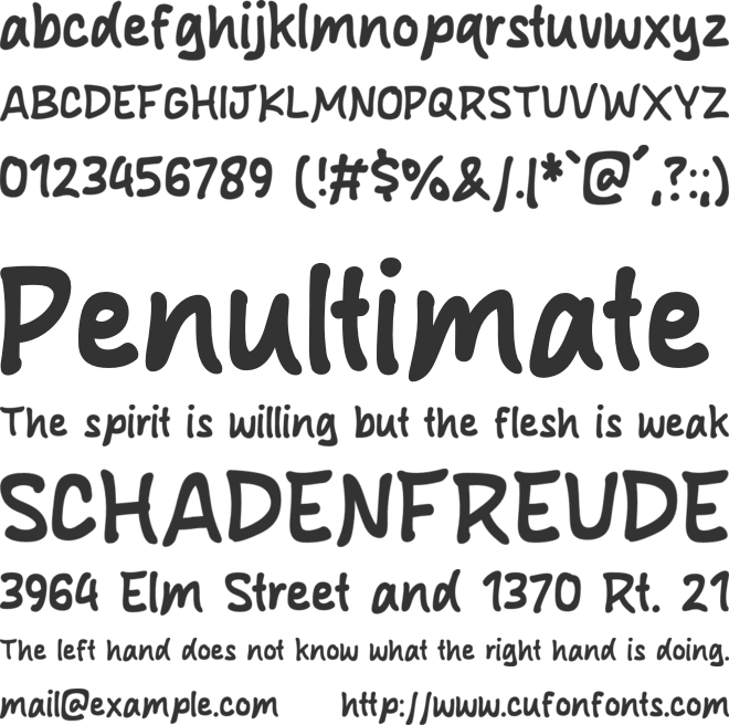 Strange Neighbor font preview