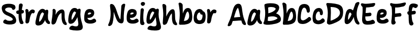 Strange Neighbor font
