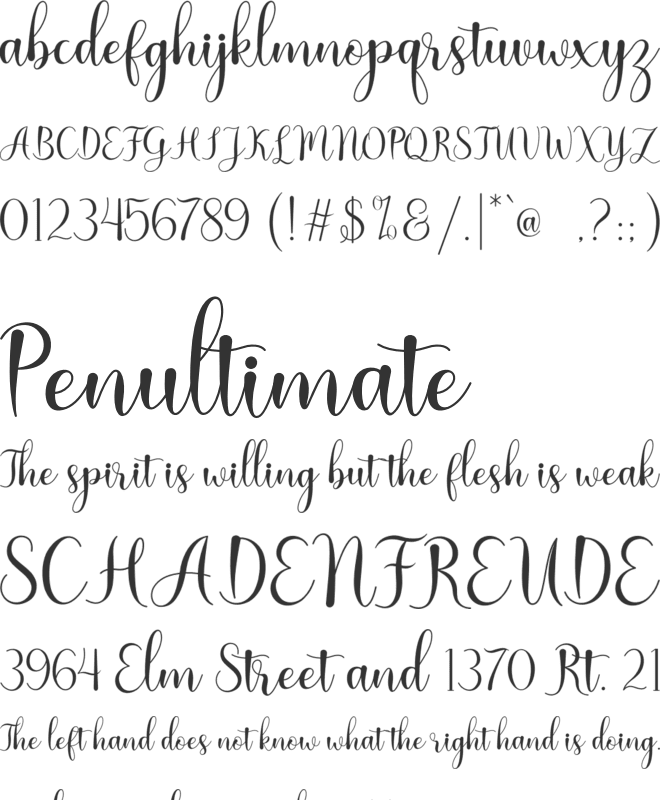 Nattalia font preview