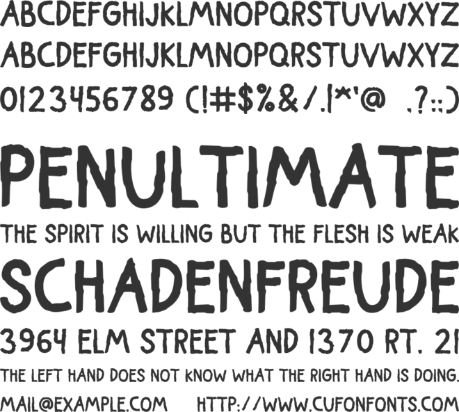 Tadiven font preview
