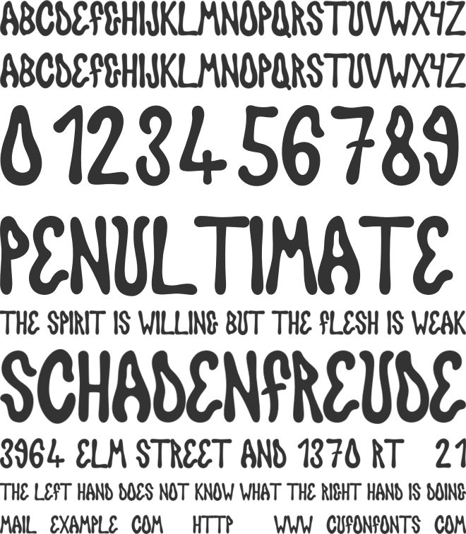 Morbido font preview