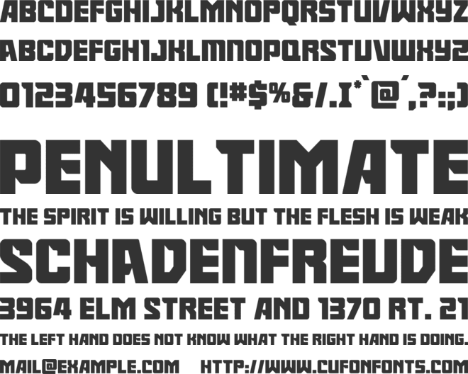 Gunbai font preview