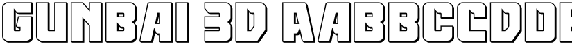 Gunbai 3D font