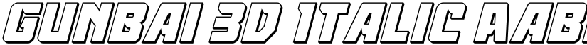 Gunbai 3D Italic font